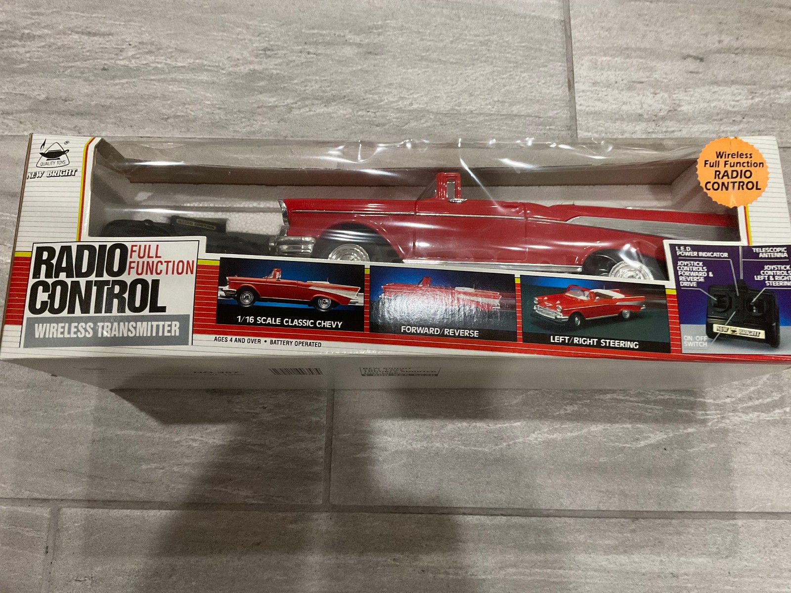 VTG 1993 New Bright RC Classic Chevy Drop Top  #357 Full Function RC Car
