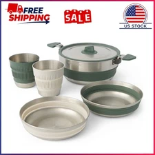 Detour Stainless-Steel Collapsible 1-Pot Cookset - 5 Piece