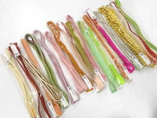 19935# JAPANESE KIMONO / HAND TIED OBIJIME CORD SET / SILK / OUTLET ITEM