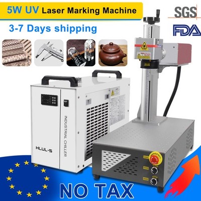 10W UV Laser 2D Flat Marking Machine Water Cooling For Wood Glass Fit Lightburn