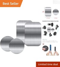 4-Piece Adhesive Metal Plate Set for Magnetic Mount - Universal Smartphone Fit