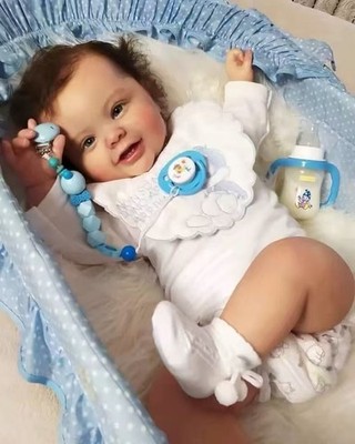 Reborn Puppe Mädchen 55 cm Weiche Silikon Neugeborenen Puppe Lebensechte