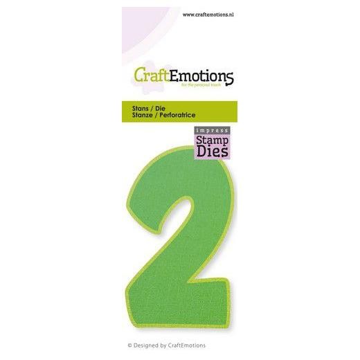 CraftEmotions Impress Stamp Cutting Die - 80mm Party Number 2