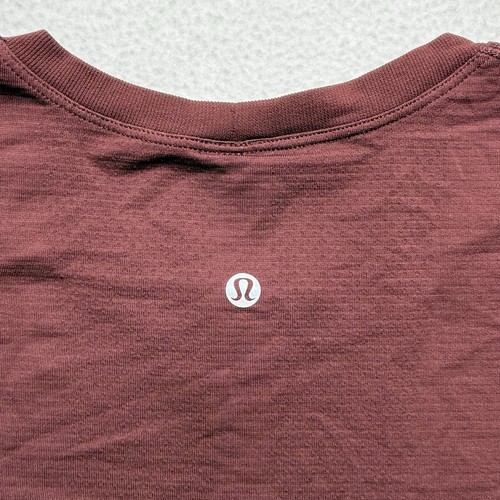 Lululemon Women Savannah Reddish Brown Swiftly Breathe Relaxed Long Sleeve Top L - Picture 5 of 5