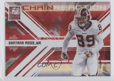 2009 Donruss Elite Chain Reaction Red 66/199 Santana Moss #6 0f3