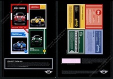 2007 Mini Cooper S Convertible 4 car trading cards vintage print ad