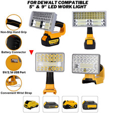 LED Torch Work Light for Dewalt 20V Lithium Li-ion Slide Batteries DCB201 DCB200