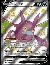 Carte promozionali Crobat V Promo SWSH Spada e Scudo SWSH098 Darkness Holo Pokemon Auto