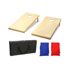 Driveway Games Traditional Wood Cornhole Game, Regulation-Sized 4' x 2' Cornh...