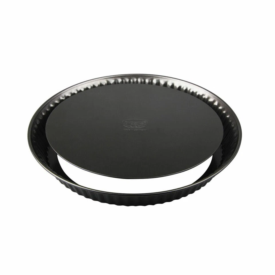 Dr. Oetker Tradition Moule à quiche avec fond surélevé Ø 28 cm Tôle d'acier gris - Photo 1/1