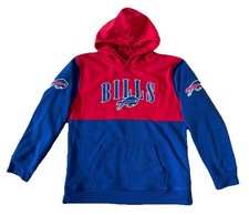 Buffalo Bills NFL Team Apparel Red Blue Hooded Sweatshirt Youth Large 14-16