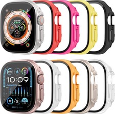 10 Pack Case with Tempered Glass Screen Protector for Apple Watch Ultra 49mm