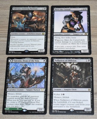 MTG 4x Black Yahenni Undying Partisan, Mirri the Cursed, Nullpriest of Oblivion