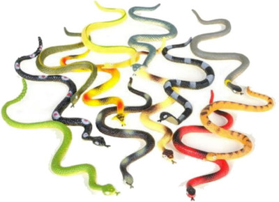12 Rubber Snakes 6'' Realistic Fake Snake Hissing Tongue, Gag Gift