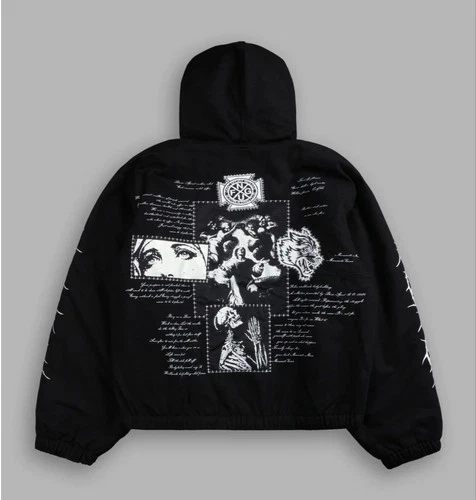 Darc Sport Wolves Pray Calaway Jacket In Distressed Black- Size 2XL NWT - product listing photo