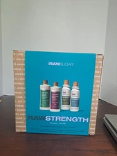 Raw Sugar For Men 4 Peice Raw Strength Body Wash, Shampoo And Conditioner Set