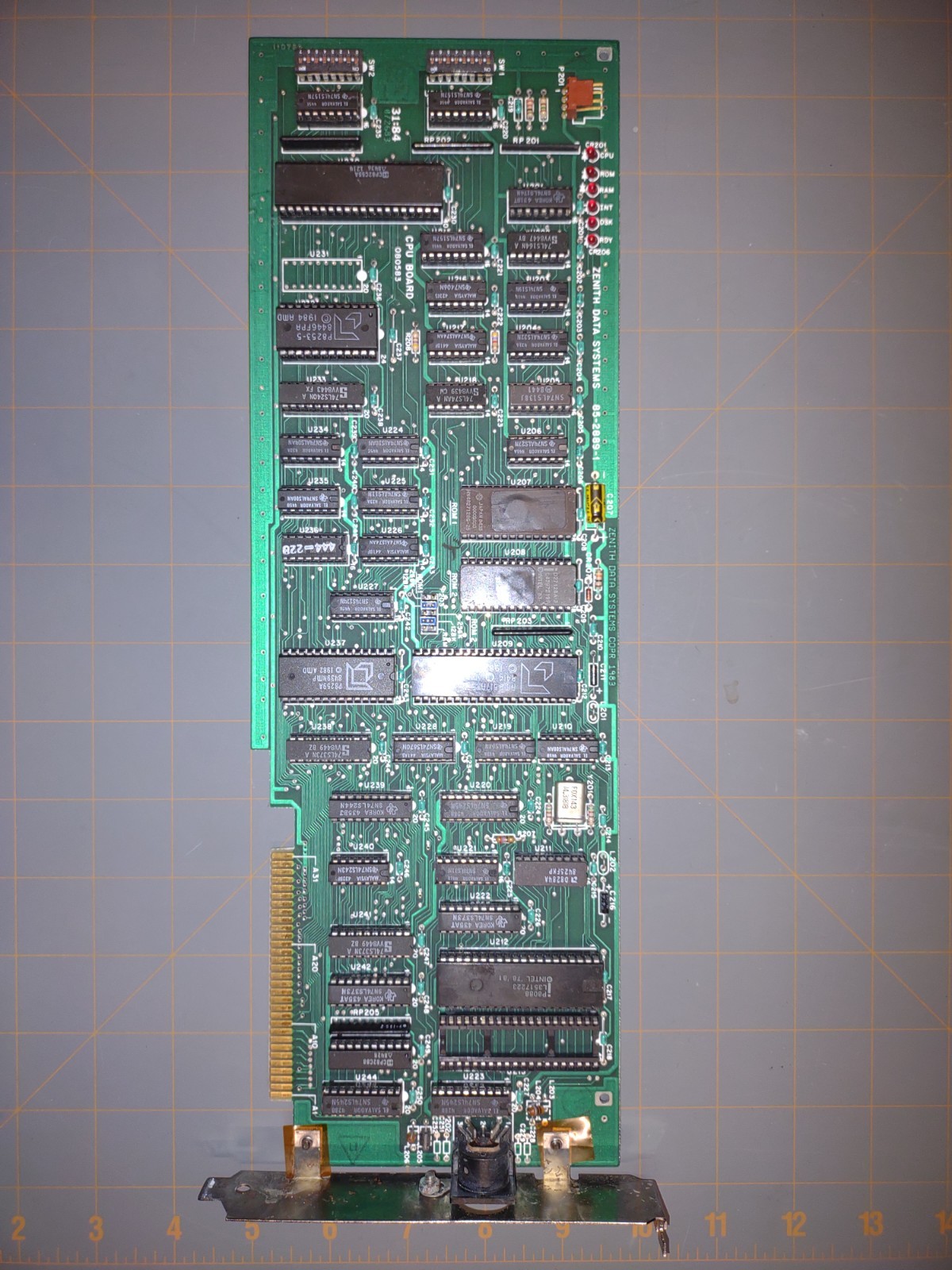 Vintage Zenith Data Systems CPU Board Intel 8088 85-2889-1 8 bit ISA 1983
