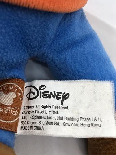 Disney Original Goofy Peluche 11” Alto Sombrero Verde Chaleco Rojo Camisa Naranja Pantalones Azules - Imagen 10 de 11