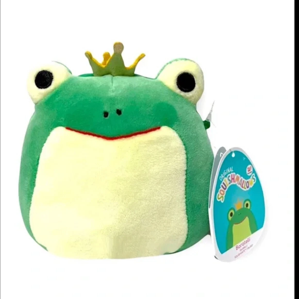 Squishmallows Baratelli Frog Prince 5 Plush, Green Frog