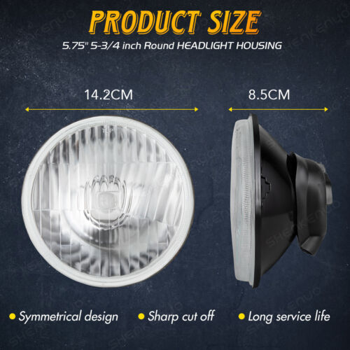 5.75 5-3/4"inch Round LED Headlight Fit For Holden HQ HK HT HX HZ HJ HG Premier - Picture 2 of 20