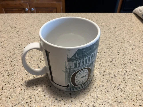 BIG 1994 Starbucks London City Mug Collectors Series Big Ben Clock Tower 20oz.