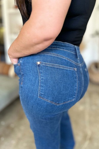 Judy Blue Full Size High Rise Straight Jeans - Picture 6 of 29
