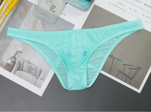 Slip intimo uomo seta ghiaccio bikini gay mutandine vita bassa ultra sottili - Foto 10 di 22