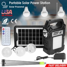 Portable Solar Power Station Generator Panel Power Bank Outlet Camping Emergency