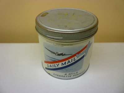 daily mail tobacco tin 1940's Canadian Daily Mail Advertising Cigarette Tobacco Tin