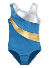 DAXIANG Gymnastics Leotard for Little Girl Rainbow Stripes 9-10 Yrs