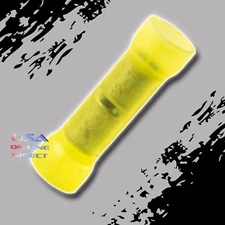 100 pieces 12-10 Gauge Wire Butt Connectors Yellow Nylon AWG Crimp Terminal USA