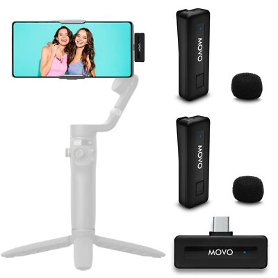 Movo Wireless Mini UC Duo Wireless Microphone for Android - Ultracompact -----