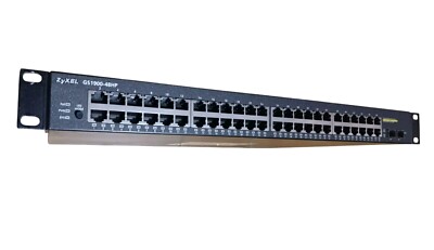 ZyXEL GS1900-48HP Switch 48 Port Gigabit PoE Smart Managed mit Uplink GbE gebraucht