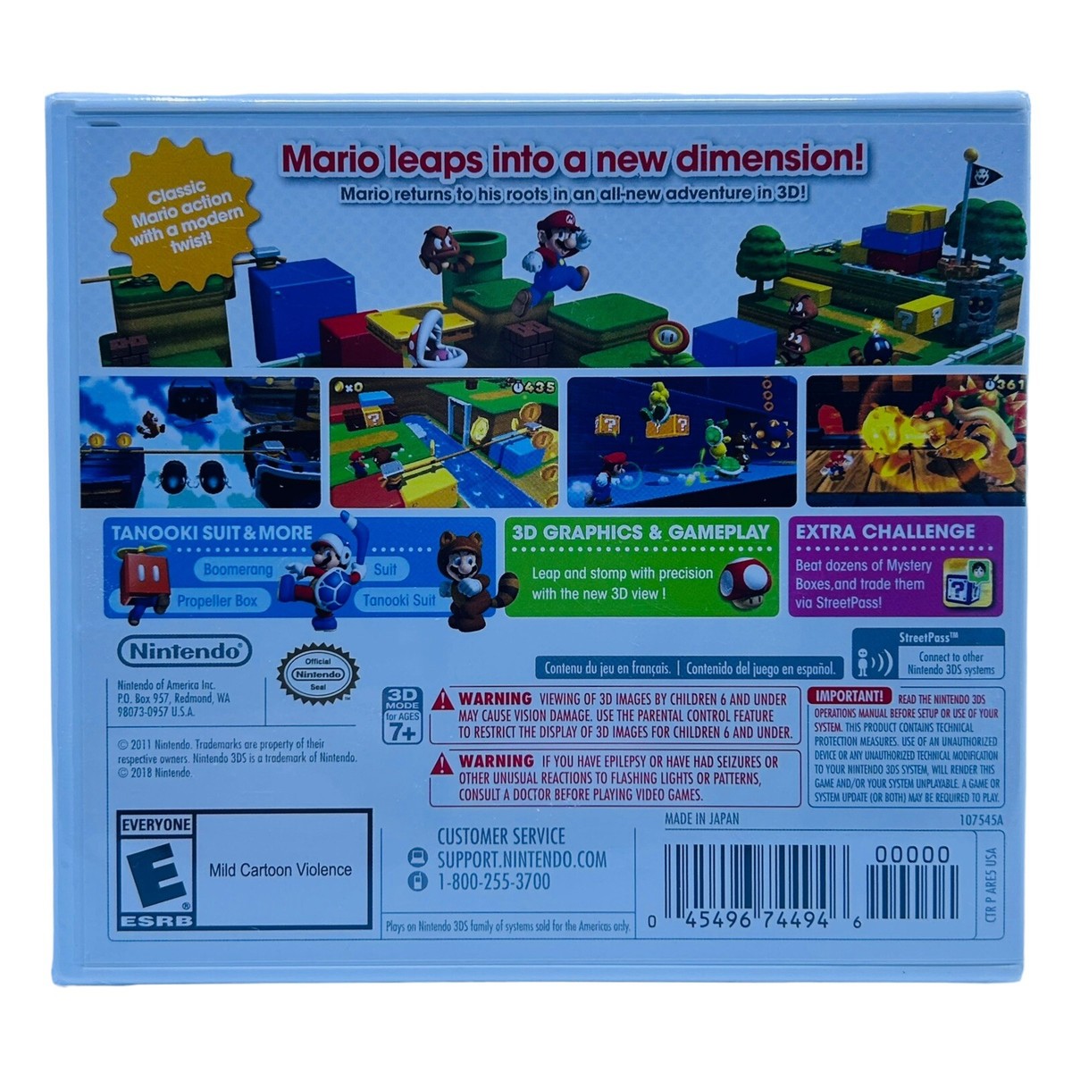 Super Mario 3D Land (Nintendo 3DS, 2018) Brand New Factory Sealed