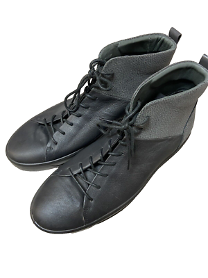 ECCO Mens 13 Leather Ankle Boots Gray Comfort Dress Shoes  display picture 2