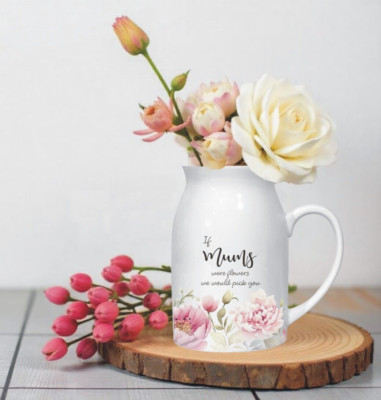 Personalisierte Keramikkanne Vase Muttertag If Mamas Were Flowers We'd Pick You