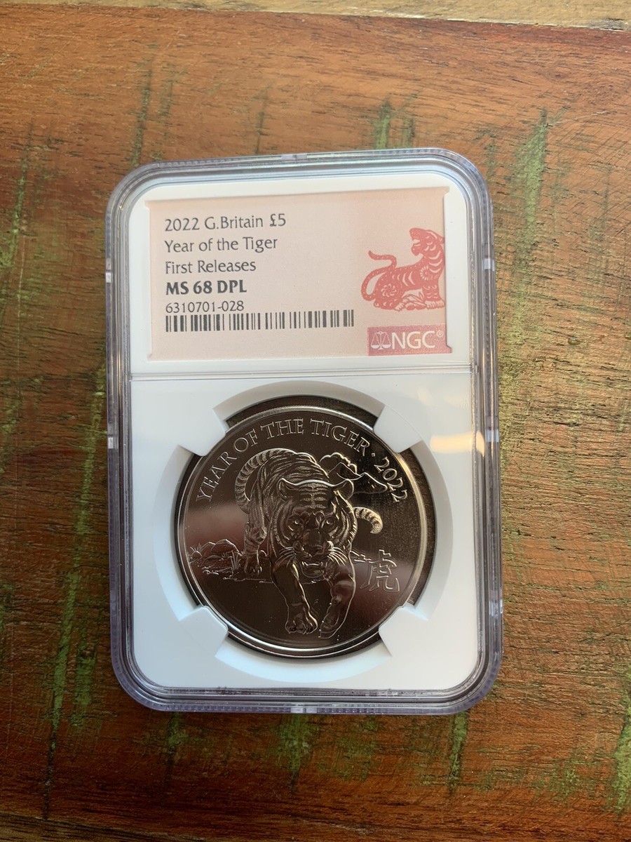 BRITAIN YEAR OF TIGER coin NGC MS68 DPL Deep Proof Chinese new