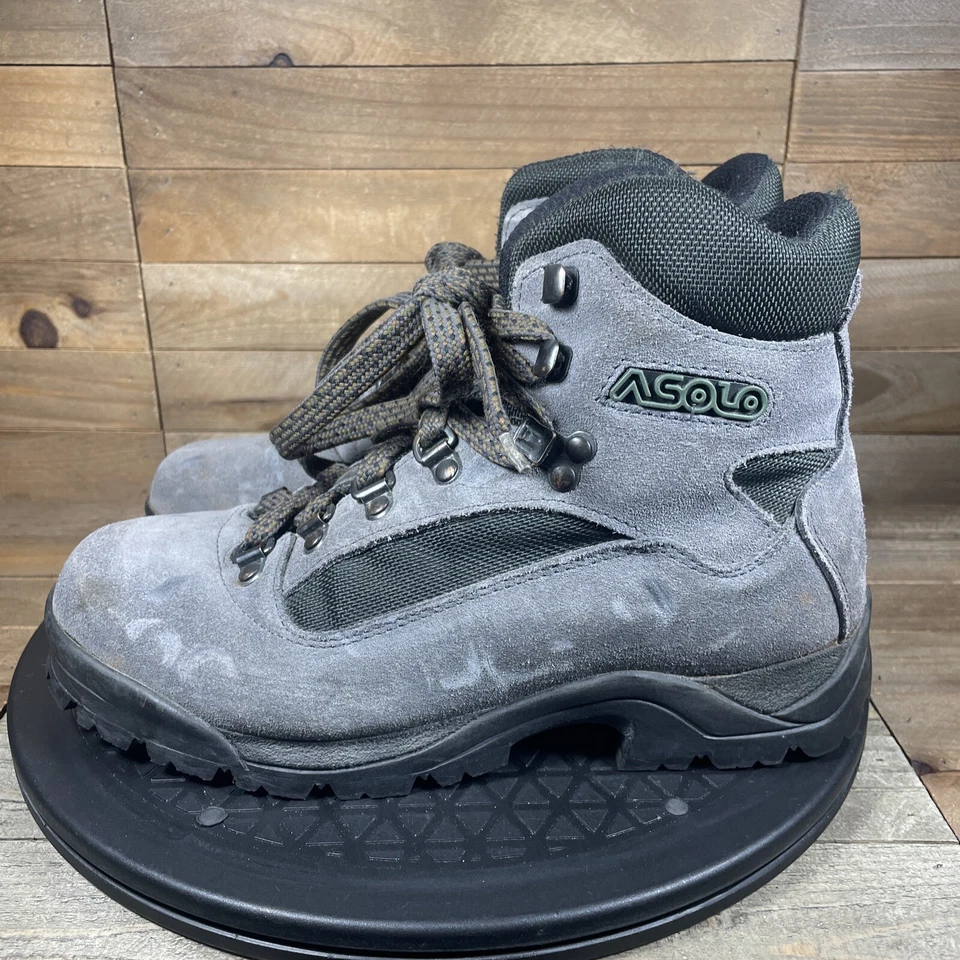 Asolo Mujer Talla 6.5 Gris Cuero Impermeable Botas de Senderismo Zapatos Foto 3 de 4