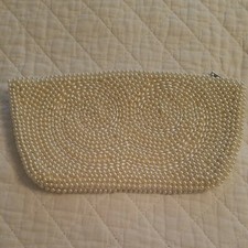 Vintage Pearl Beaded Habdbag Clutch Purse By Miranda Made In Japan