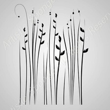 Grass Stencil A3 A4 A5 Shabby Craft Art Painting Wall Wood Furniture Flora / F39