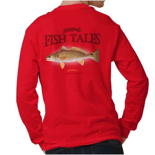 Gill McFinns Red Drum Fish Fishing Gifts Long Sleeve Tshirt for Men or Women - 第 8/8 張圖片
