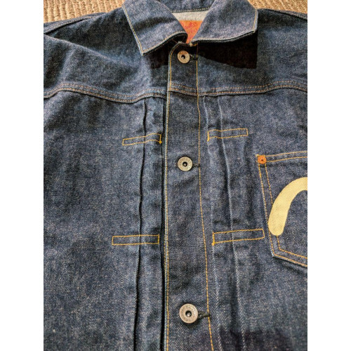 エヴィスgジャン 1st 36インチ　バッファローパッチ EVISU Denim Jacket First Type Buffalo Patch One Size EX cond