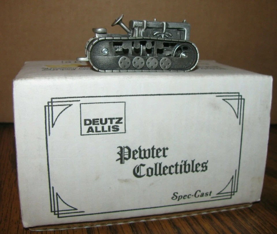 *Allis Chalmers GU Crawler Tractor Spec Cast 1/43 Pewter Toy LE 1/7500 Deutz ac - Image 3 of 4