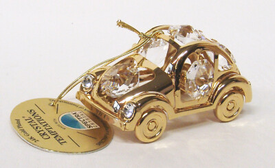 CRYSTAL TEMPTATIONS - VW Käfer 3933 Swarovski-Kristall 24k vergoldet 62 x 35mm
