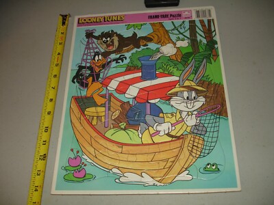 1990 Looney Tunes Frame Tray Puzzle Bugs Bunny Golden Pirate