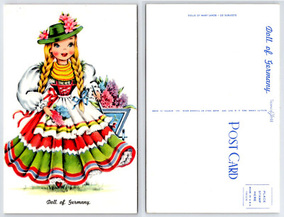 [E3] Postcard Unused, Doll Of Germany, Dolls Of Many Lands