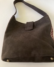 Sundance Brown Suede Beaded Bag 
