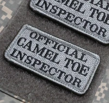 DAESH WHACKER JSOC SP OPS FORCED RECON OFFICIAL CAMEL TOE INSPECTOR PATCH X 2 