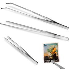 3pcs Stainless Steel Tweezers Serrated Tip Straight Tweezers Curved Tweezers