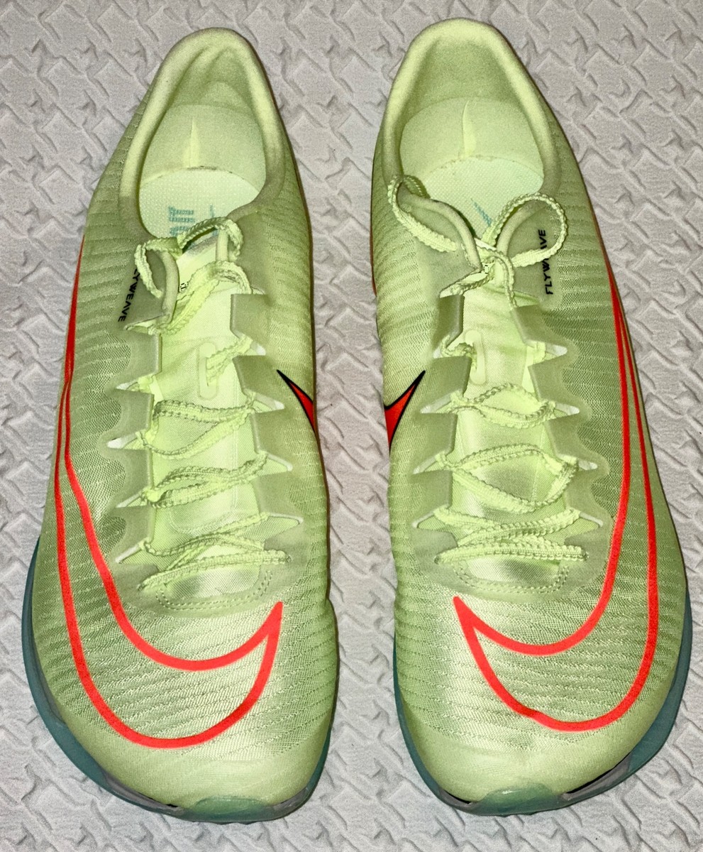 NIKE Air Zoom Maxfly Barely Volt Orange Hurdle Track Spikes Shoes